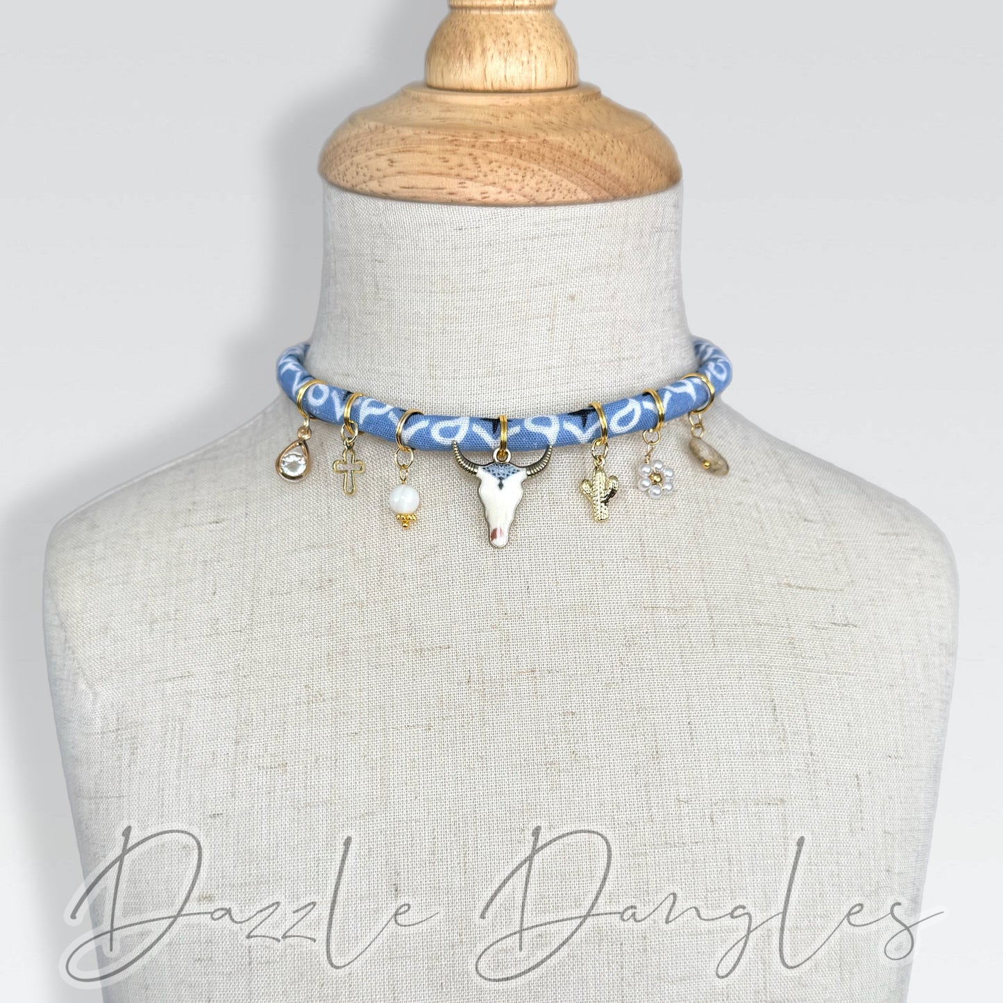 Blue Western Bandana Charm KIDS