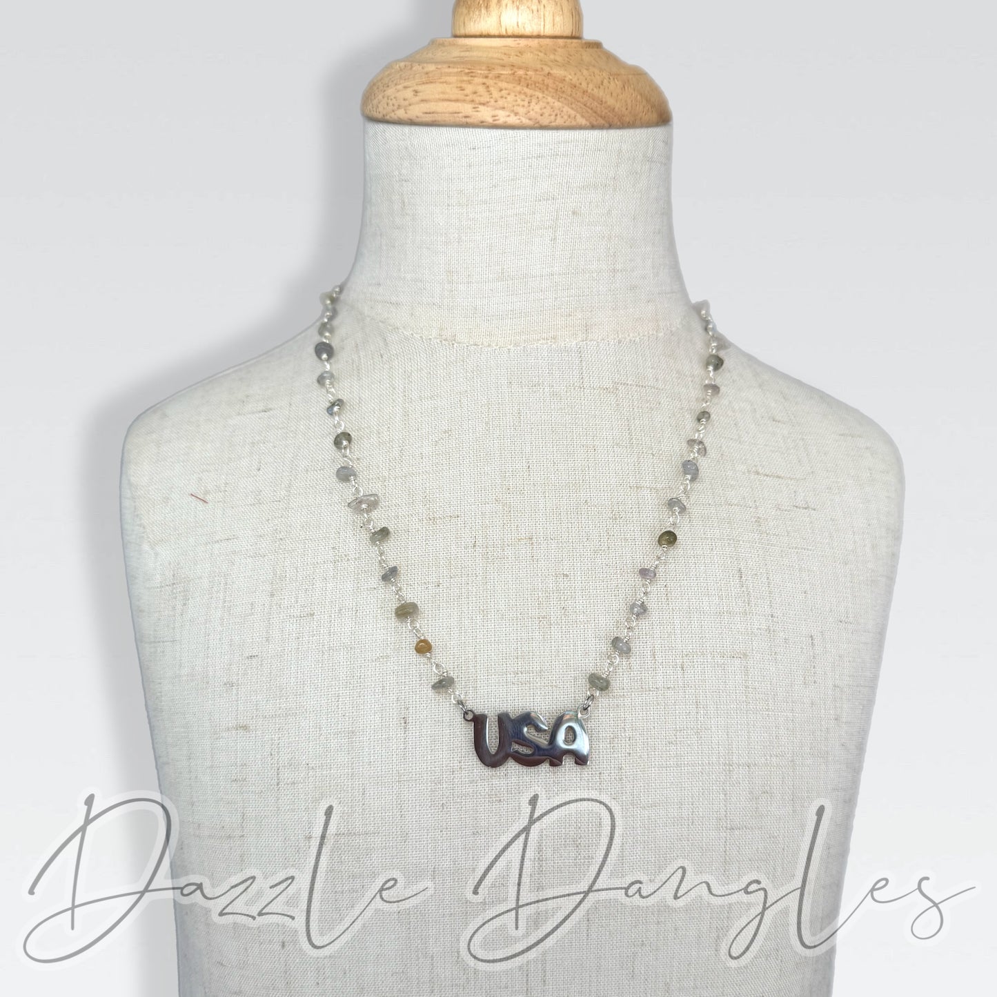 Silver Stone Chip USA 14”-16”
