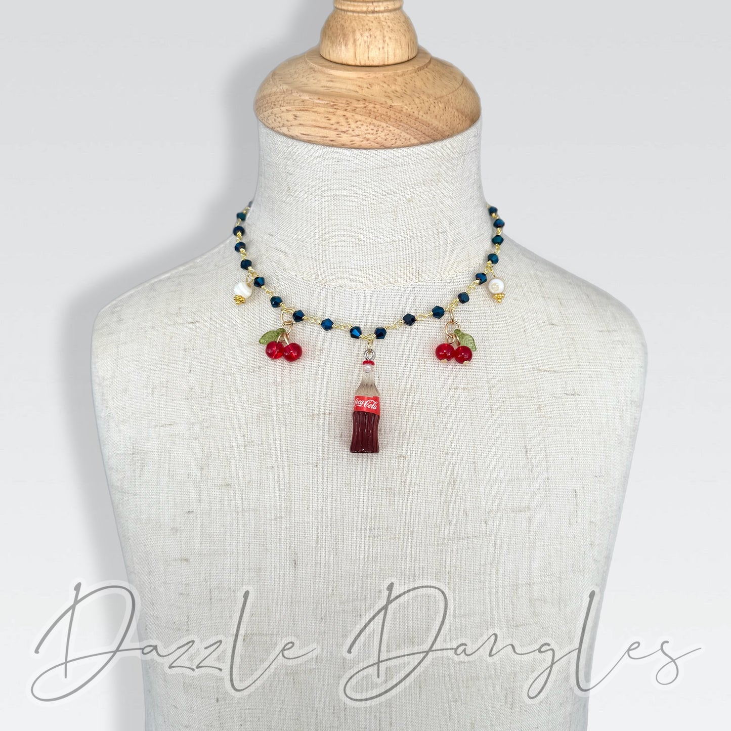 Coke& Cherries Necklace 12”-14”