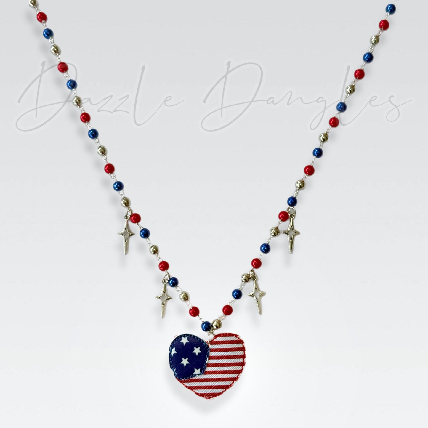 Heart FLAG Necklace 16”