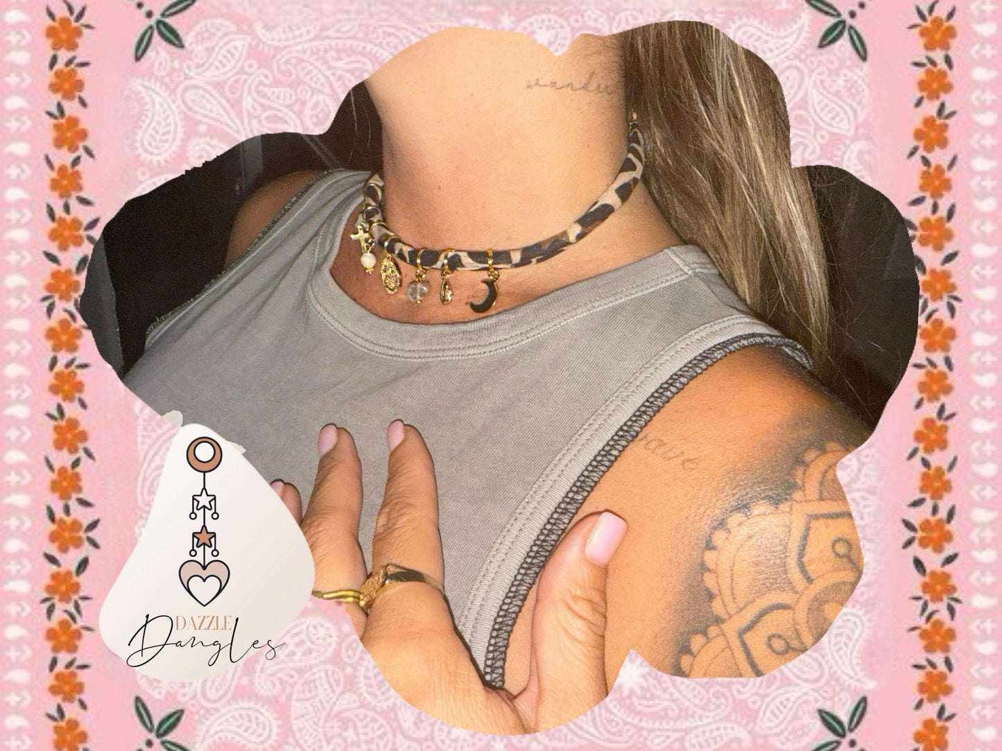 Red Gingham Bandana Charm *KIDS*