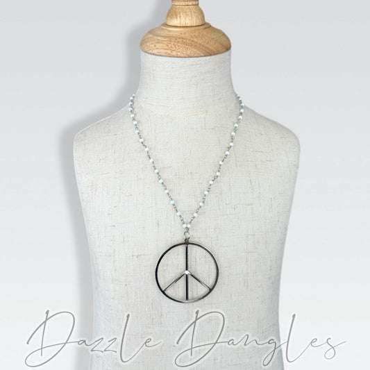 PEACE Necklace 14”-16”
