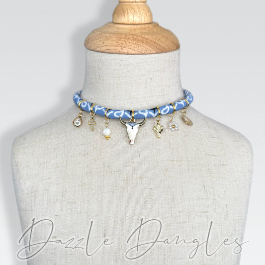 Blue Western Bandana Charm KIDS