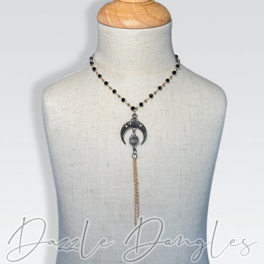 Moon Dangle Necklace